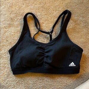 Adidas Black Sports Bra with Logo
